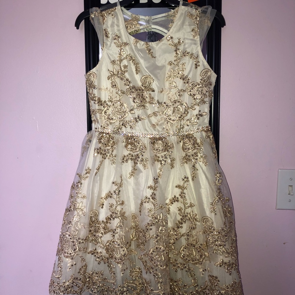 White and Gold Children’s Dress